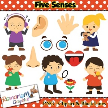 5 senses clipart children's. Five clip art 