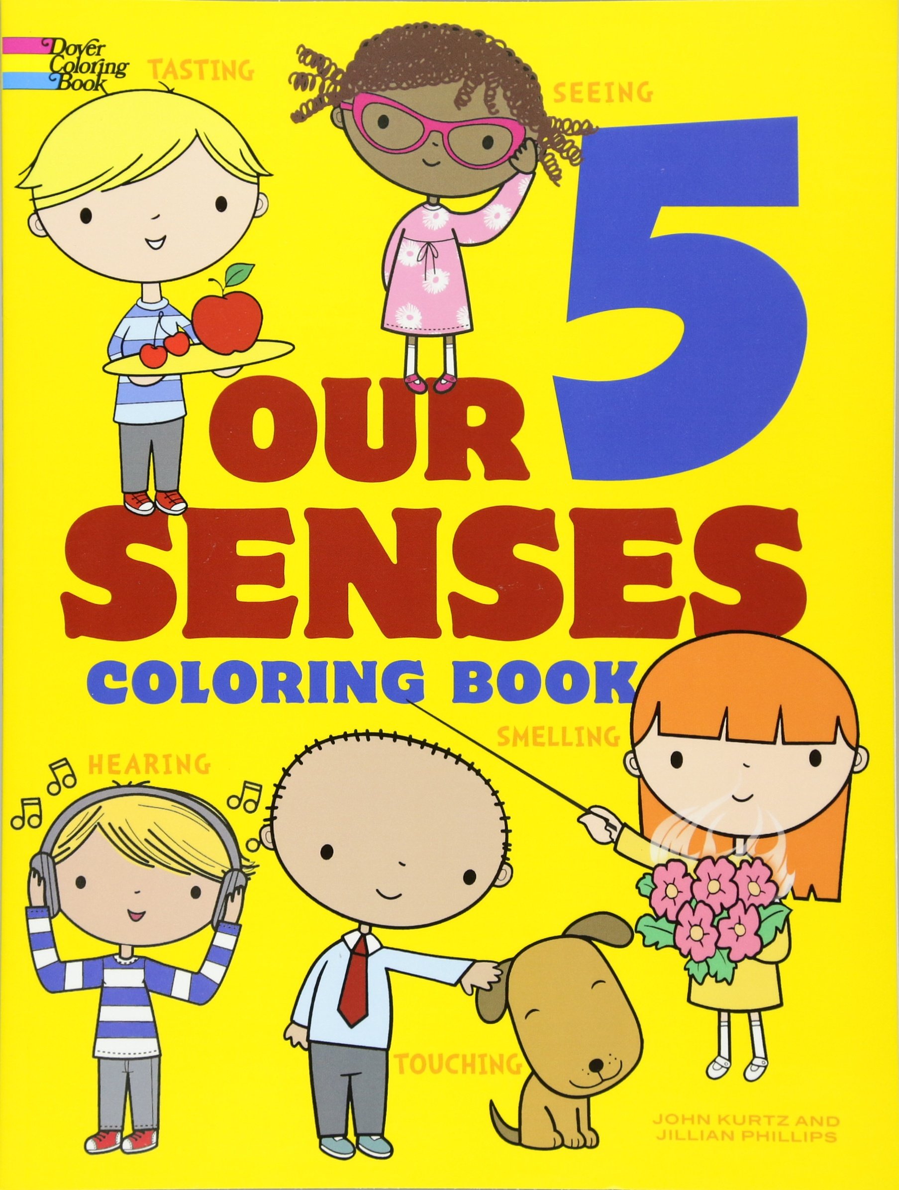 Our coloring book dover. 5 senses clipart children's
