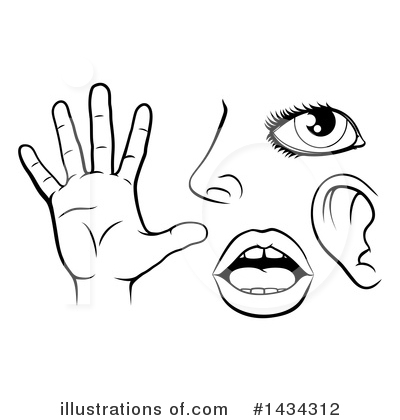 Illustration by atstockillustration . 5 senses clipart human