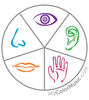  infographics colorful five. 5 senses clipart symbol