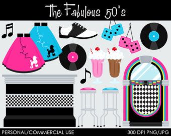 50s clipart 50 music