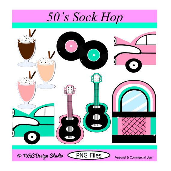 50s clipart 50 music