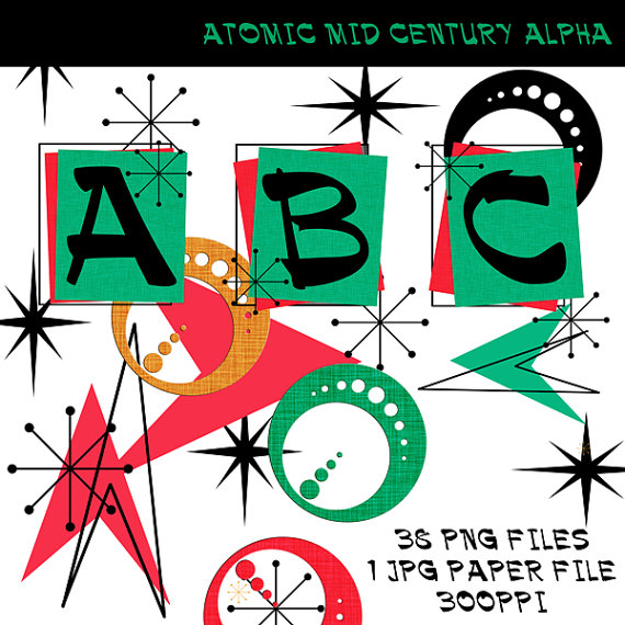 50s clipart atomic