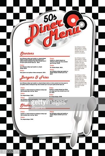 menu clipart diner menu