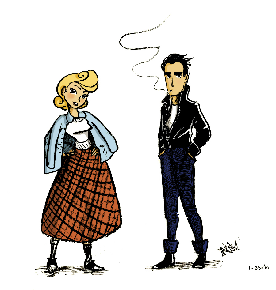 Grease the s high. 50s clipart greaser