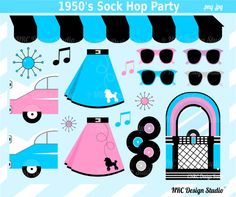 50s clipart party