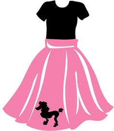 50s clipart poodle skirt