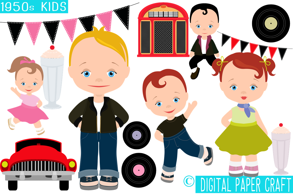 Rock clipart child.  s kids retro
