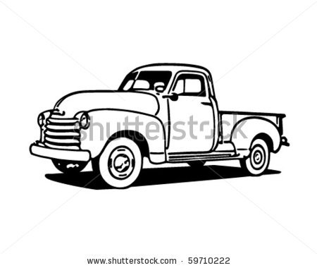 50s clipart truck