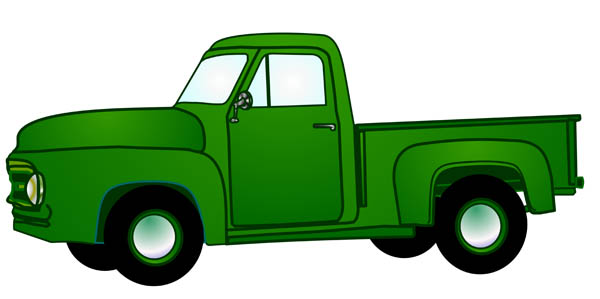 50s clipart truck