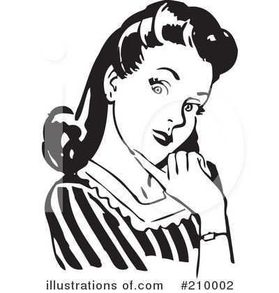 50s clipart woman