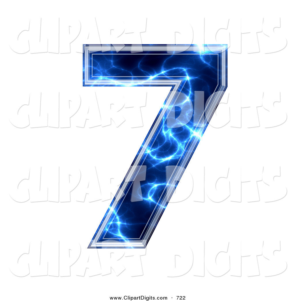 7 clipart blue. Clip art of a