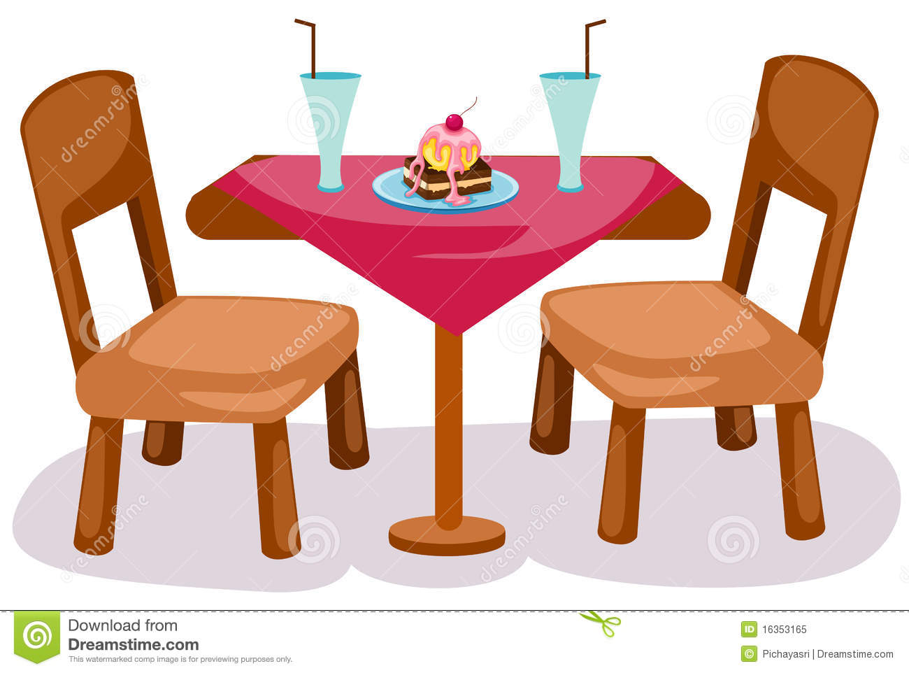 Clipart table table chair. Cartoon pencil and in