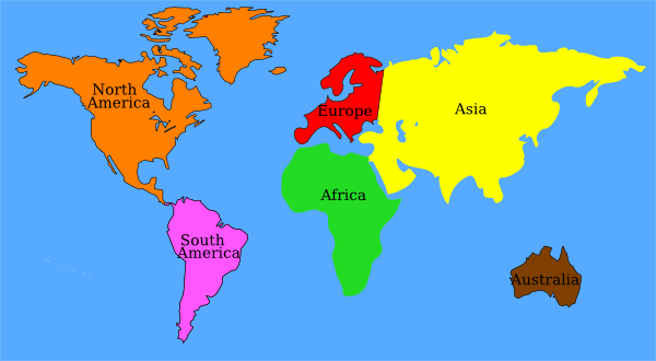 World color clip art. 7 clipart continent
