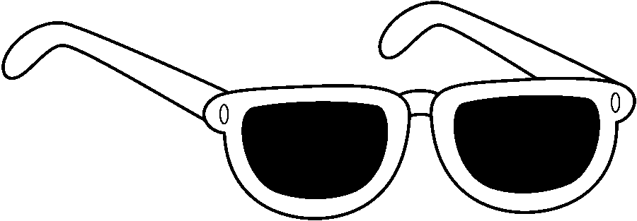 Clipart sunglasses black and white. Bw 