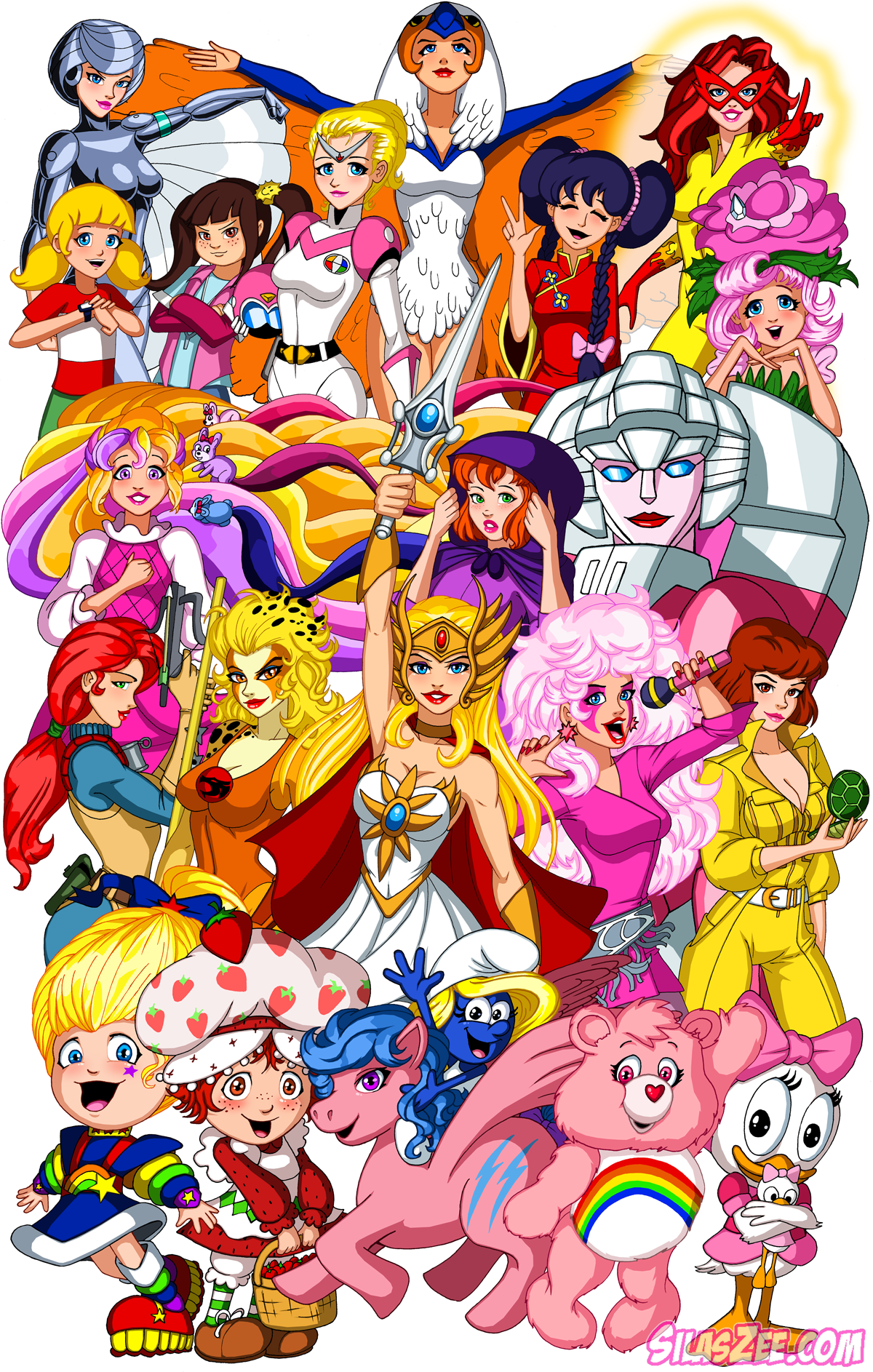 s cartoon characters. 80's clipart 80 girl