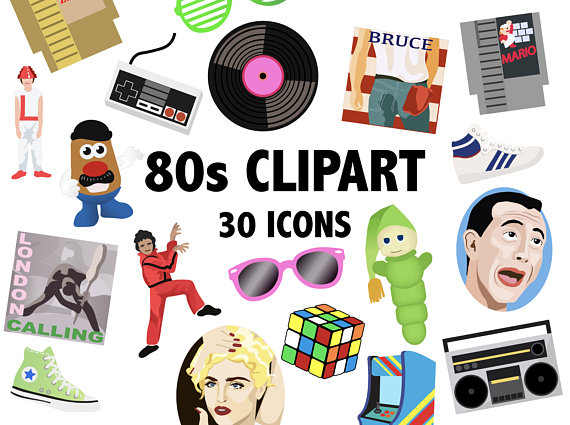 80's clipart 80 glass