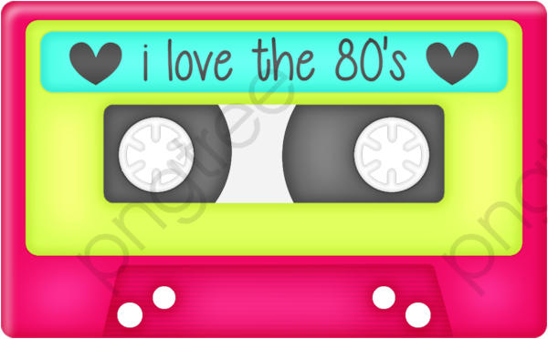 80's clipart 80 radio. Hand drawn s painted