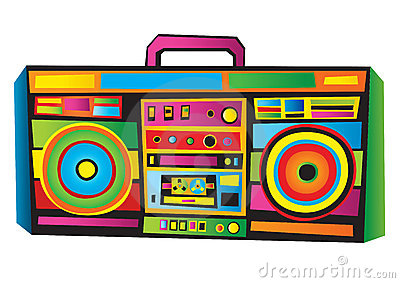 boombox clipart 80's party