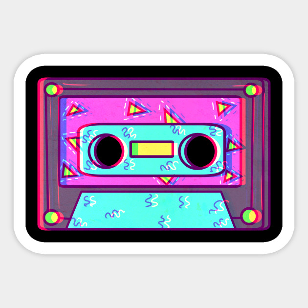 80's clipart casette tape