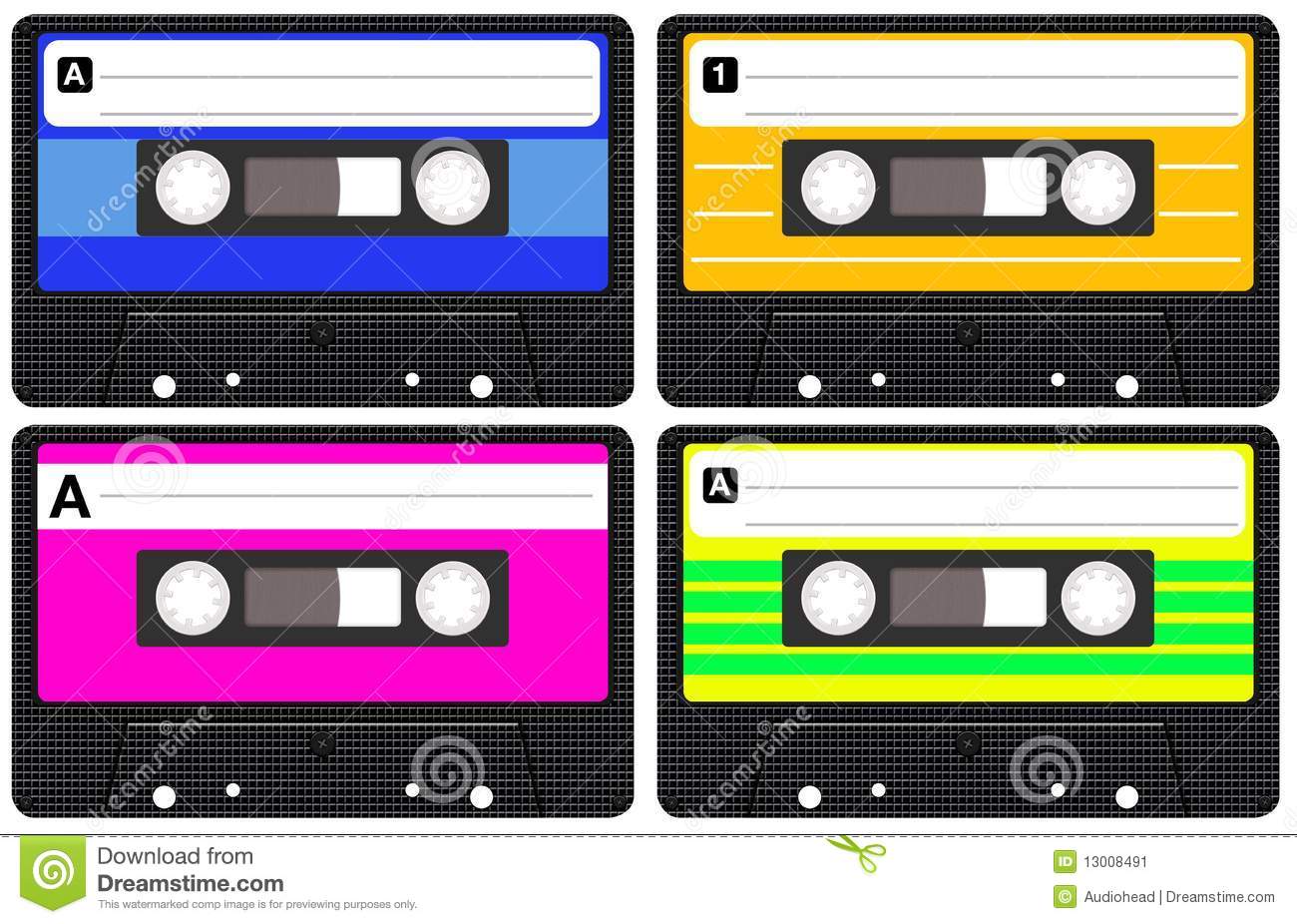80's clipart cassette tape