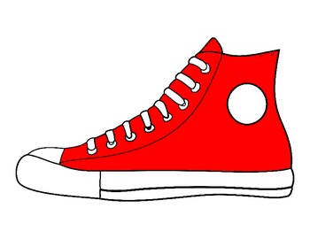 80's clipart red sneaker