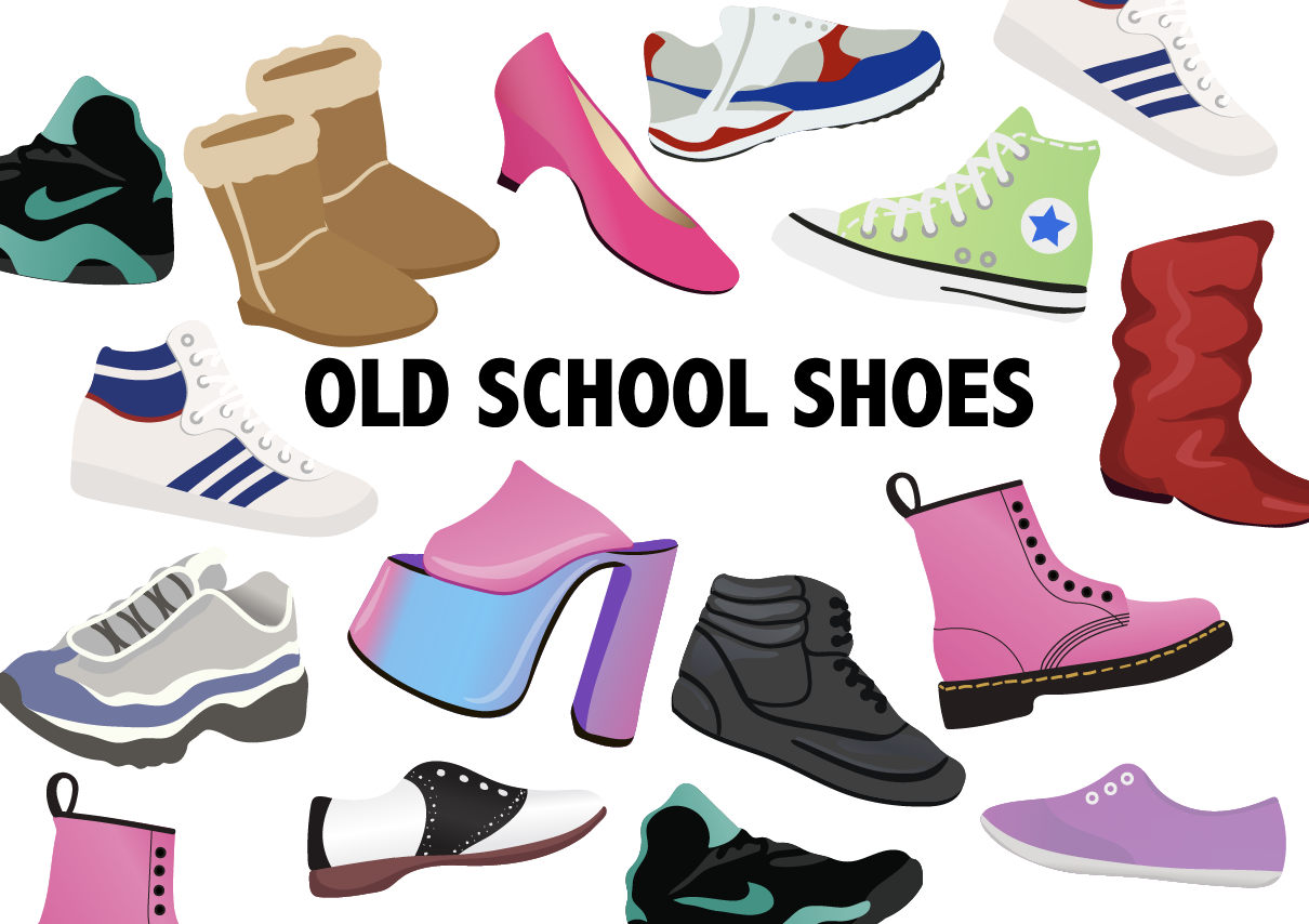 80's clipart red tennis shoe