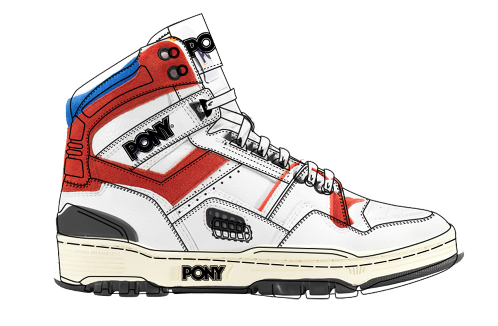 80's clipart red tennis shoe