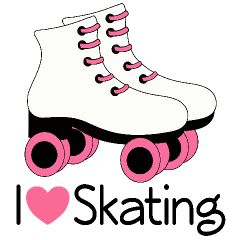 80's clipart roller skate