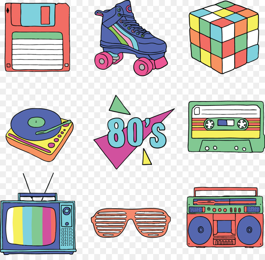 80's clipart transparent