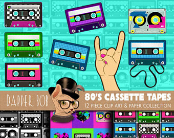 80's clipart video cassette