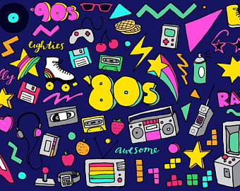 90s clipart 80's