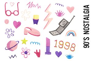 90s clipart 90%
