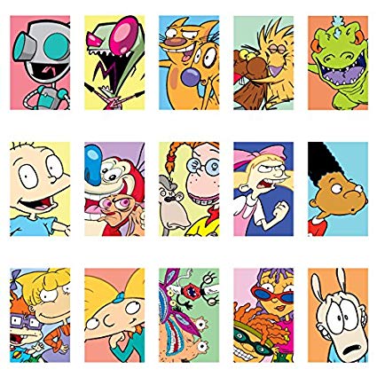 Nickelodeon classic s stickers. 90s clipart 90 cartoon