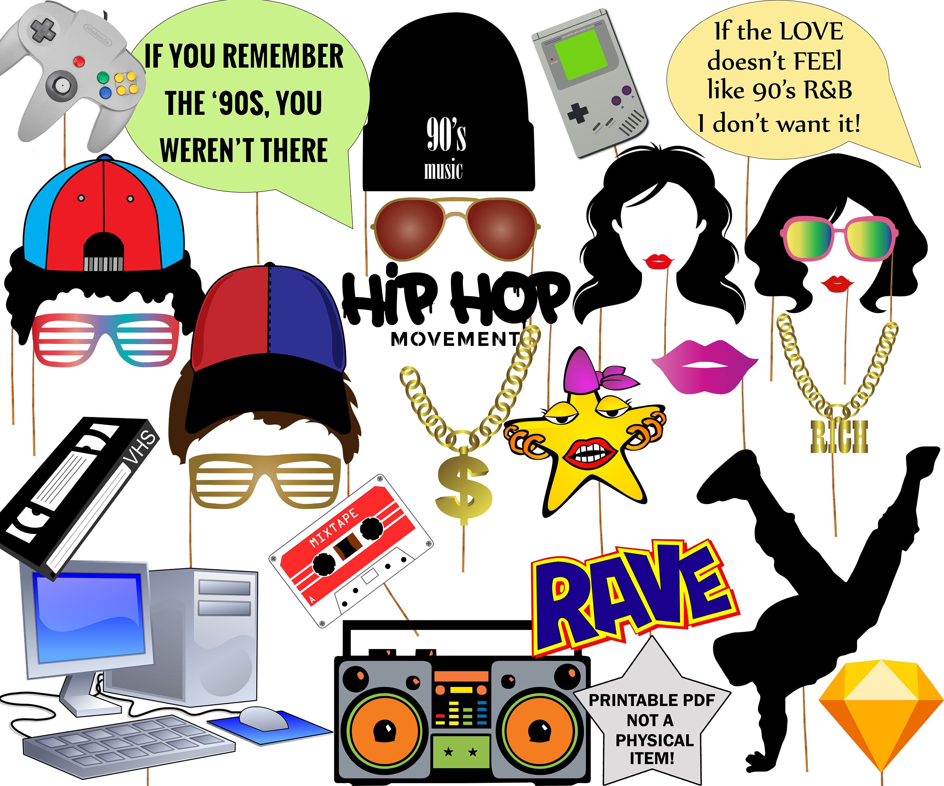 90s clipart 90th