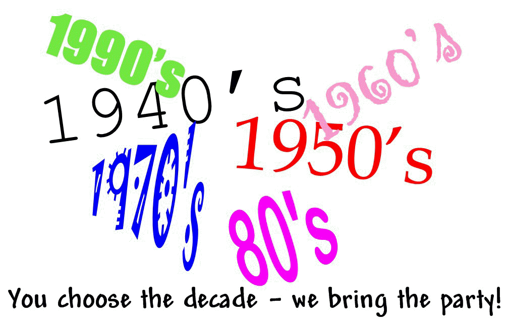  collection of decades. Record clipart decade
