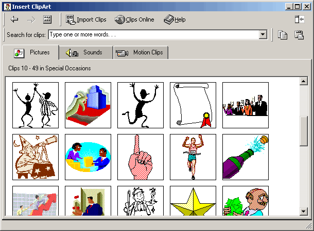 90s clipart experience