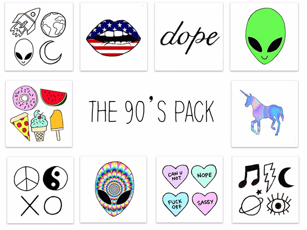 90s clipart number 90. Inked by dani temporary