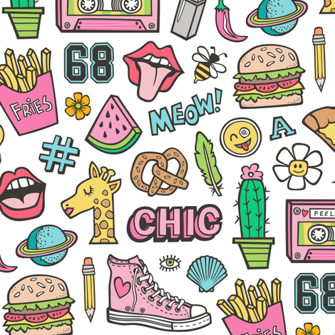 90s clipart patch