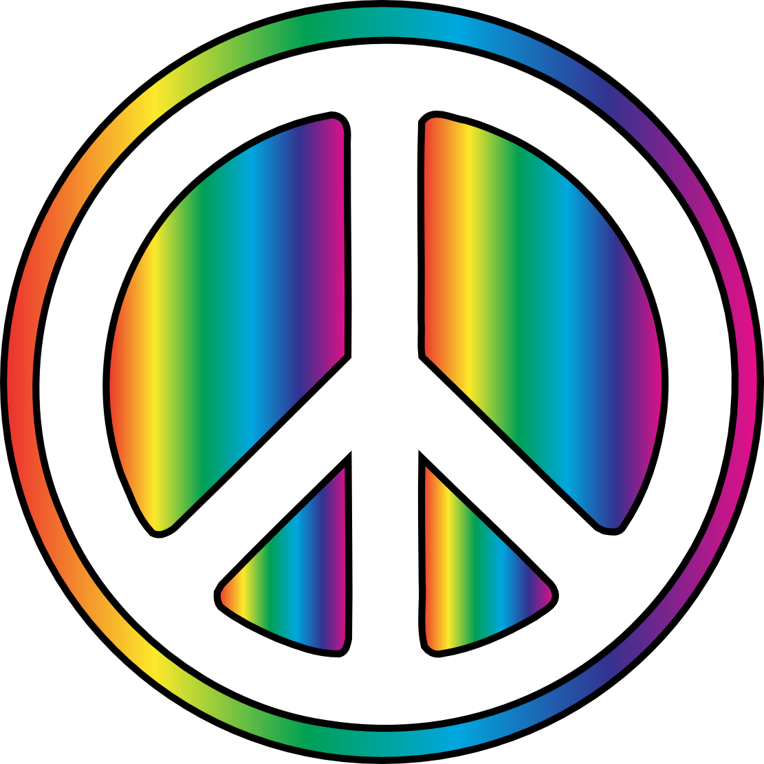 90s clipart rainbow. Peace sign scallywag panda