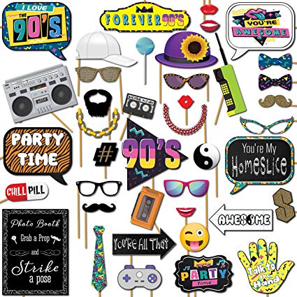  s party theme. 90s clipart throwback