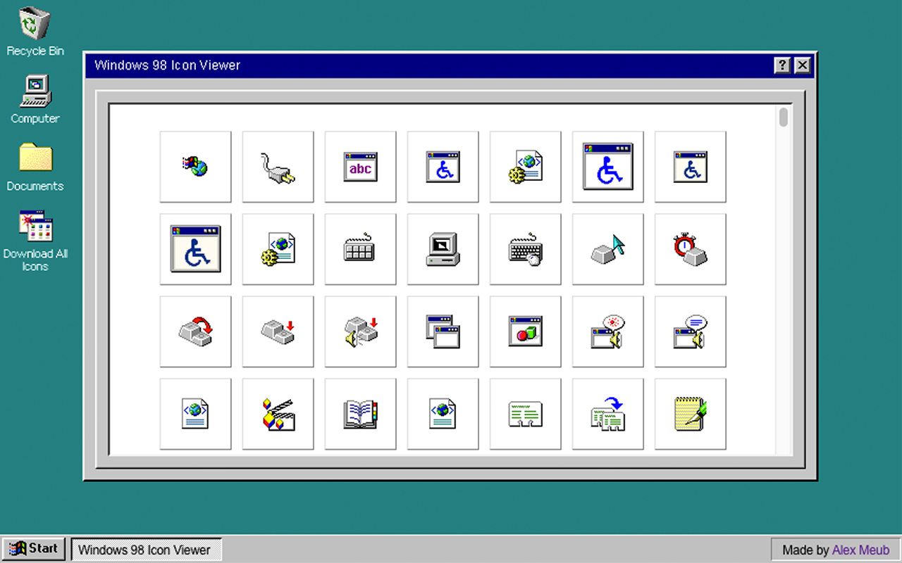 90s clipart windows 98