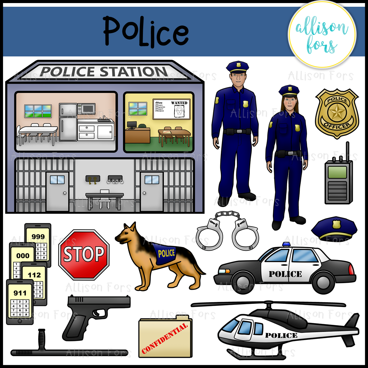 Community helpers police clip. 911 clipart emergency sign