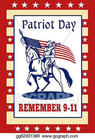 Drawing american remember poster. 911 clipart patriot day
