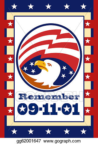 911 clipart patriot day. American eagle poster greeting