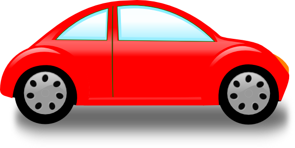 A clipart car. Red icon 