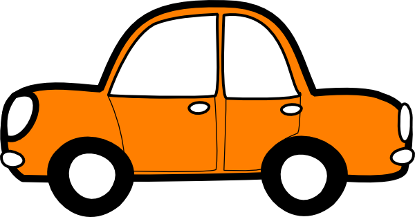 Orange clip art at. A clipart car
