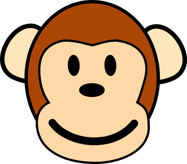 Park clipart cartoon. Easy monkey 