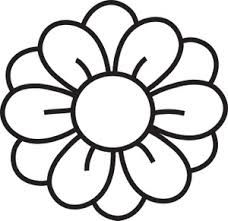 A clipart flower. Free printable stencil patterns