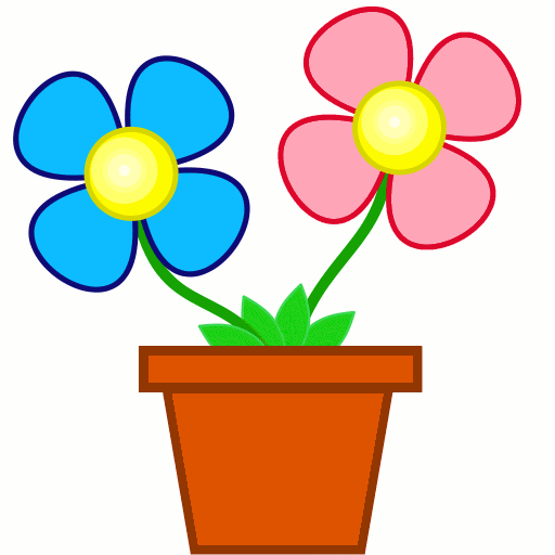 Free floral cartoon style. A clipart flower
